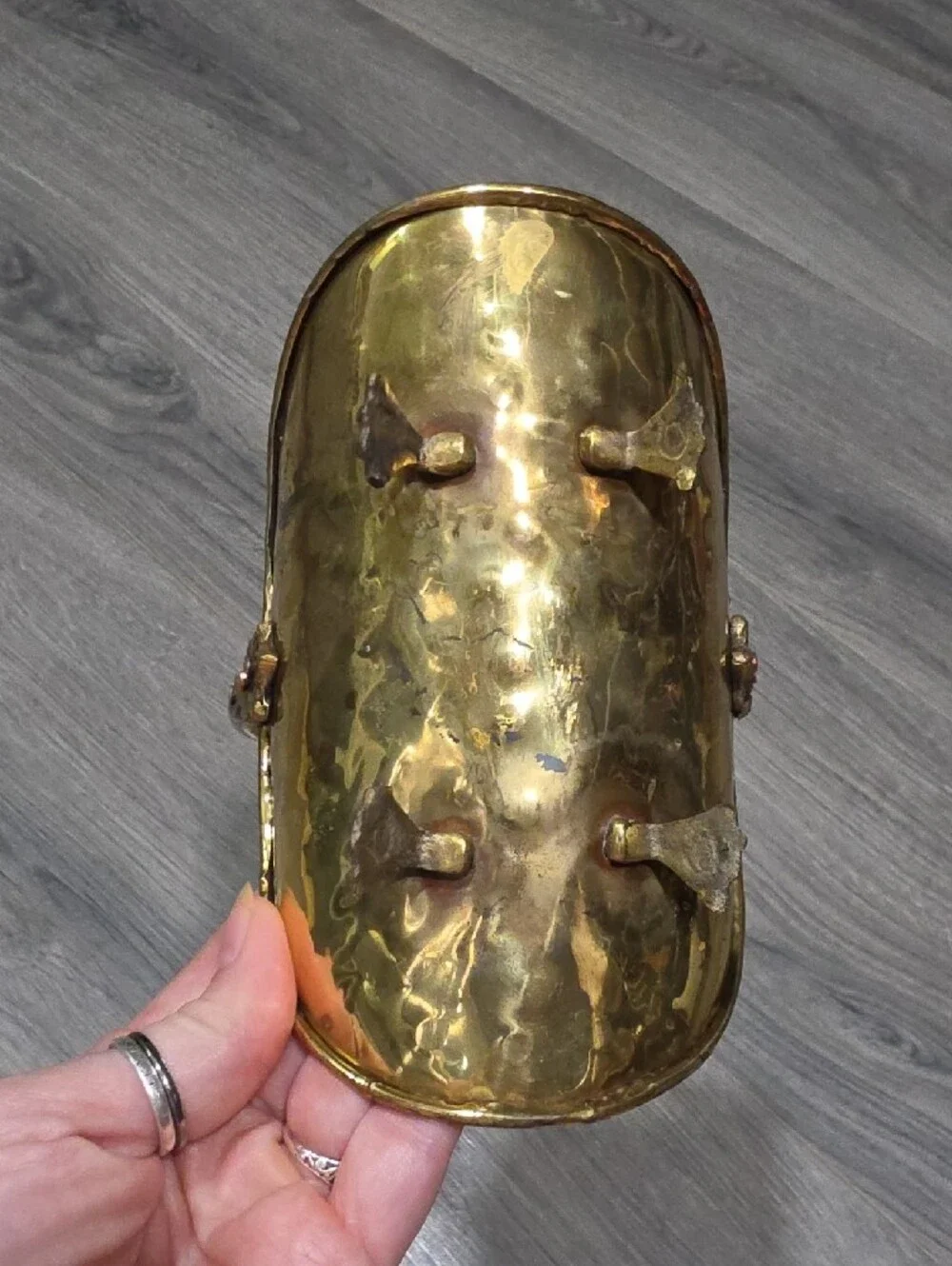 Gold Vintage Brass Decorative SM Basket
